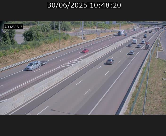 <h2>Webcam à l'Aire de Berchem au Luxembourg sur l'A3. Vue orientée vers la France</h2>