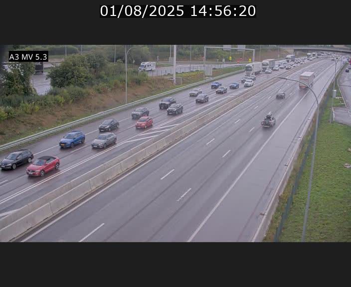 <h2>Webcam à l'Aire de Berchem au Luxembourg sur l'A3. Vue orientée vers la France</h2>