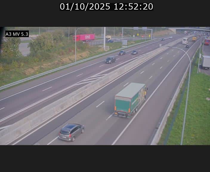 Webcam à l'Aire de Berchem au Luxembourg sur l'A3. Vue orientée vers la France