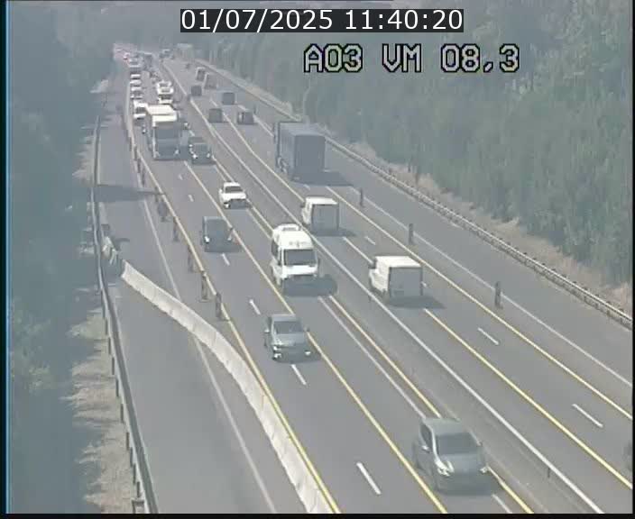 <h2>Traffic live webcam Luxembourg Bettembourg - A3 - BK 8.3 - direction France</h2>