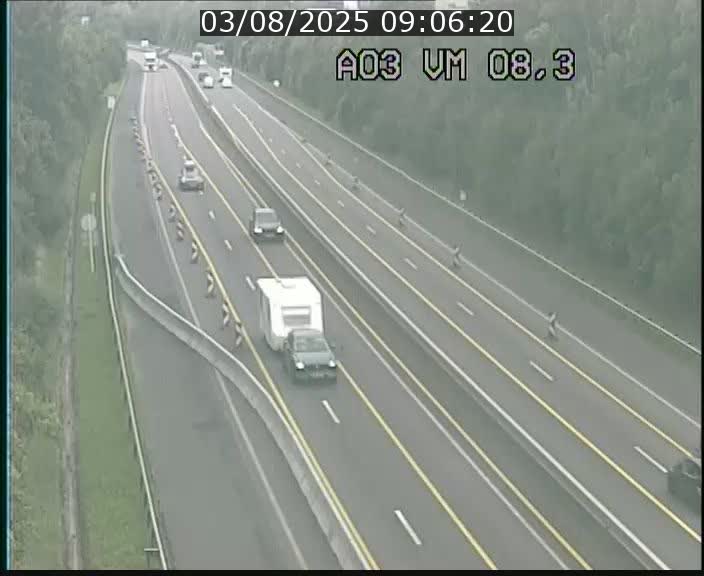 <h2>Traffic live webcam Luxembourg Bettembourg - A3 - BK 8.3 - direction France</h2>