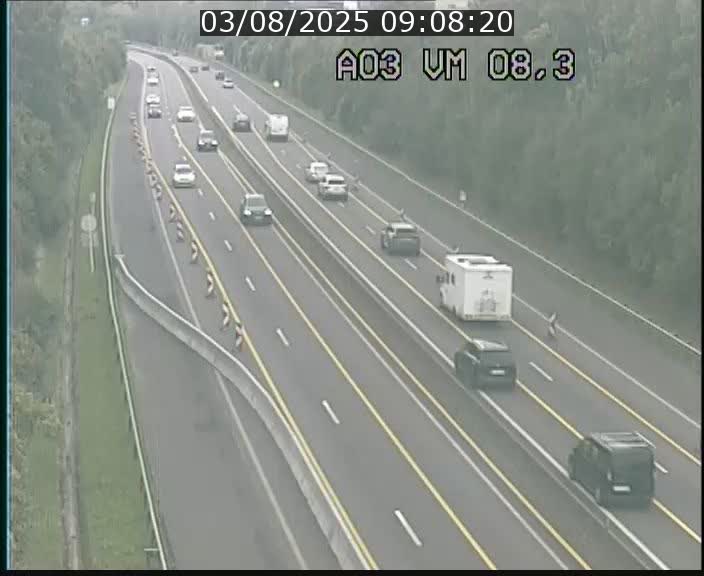 <h2>Traffic live webcam Luxembourg Bettembourg - A3 - BK 8.3 - direction France</h2>