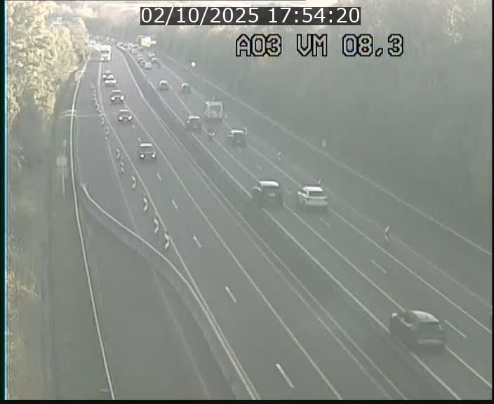 <h2>Traffic live webcam Luxembourg Bettembourg - A3 - BK 8.3 - direction France</h2>