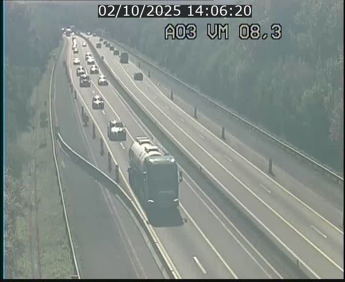 <h2>Traffic live webcam Luxembourg Bettembourg - A3 - BK 8.3 - direction France</h2>