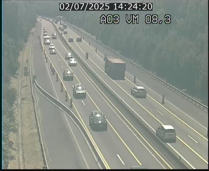 <h2>Traffic live webcam Luxembourg Bettembourg - A3 - BK 8.3 - direction France</h2>