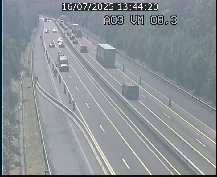 <h2>Traffic live webcam Luxembourg Bettembourg - A3 - BK 8.3 - direction France</h2>