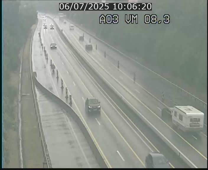 <h2>Traffic live webcam Luxembourg Bettembourg - A3 - BK 8.3 - direction France</h2>