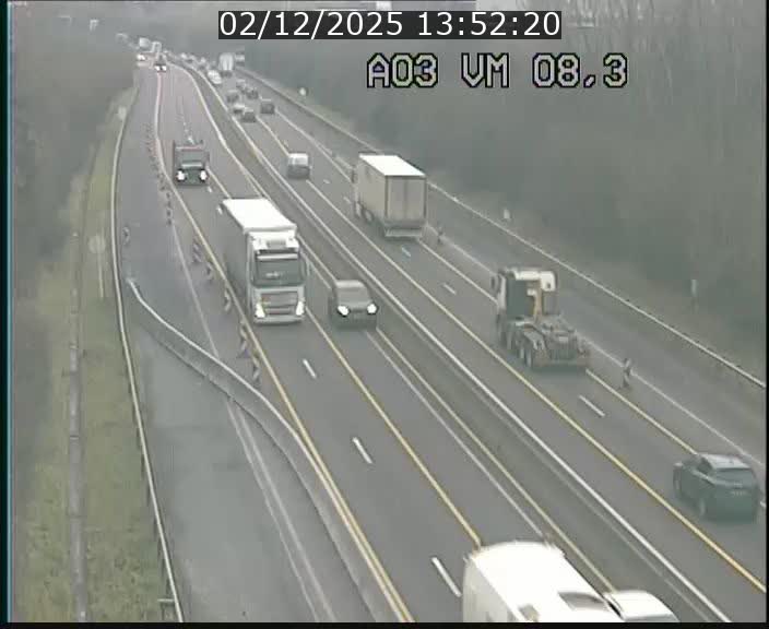 Traffic live webcam Luxembourg Bettembourg - A3 - BK 8.3 - direction France
