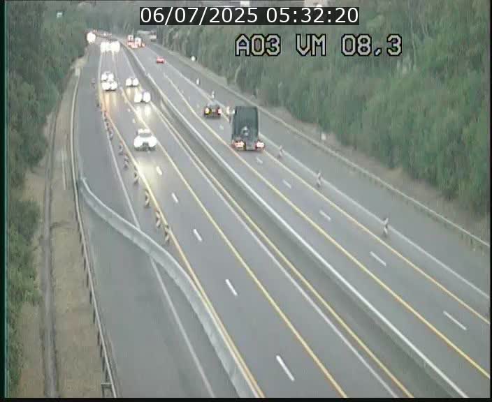 <h2>Traffic live webcam Luxembourg Bettembourg - A3 - BK 8.3 - direction France</h2>
