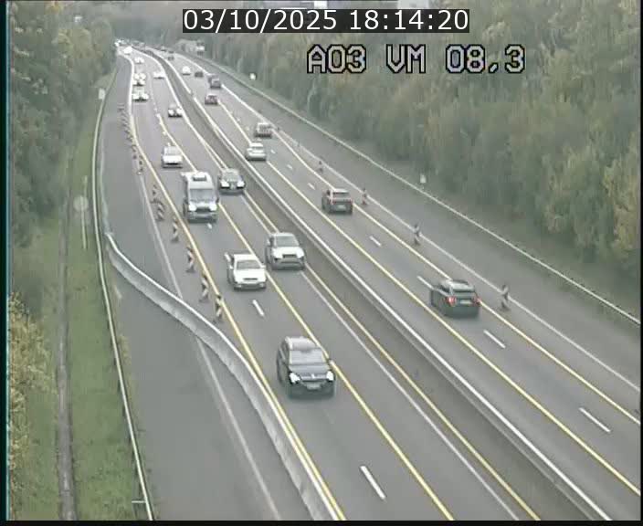 <h2>Traffic live webcam Luxembourg Bettembourg - A3 - BK 8.3 - direction France</h2>