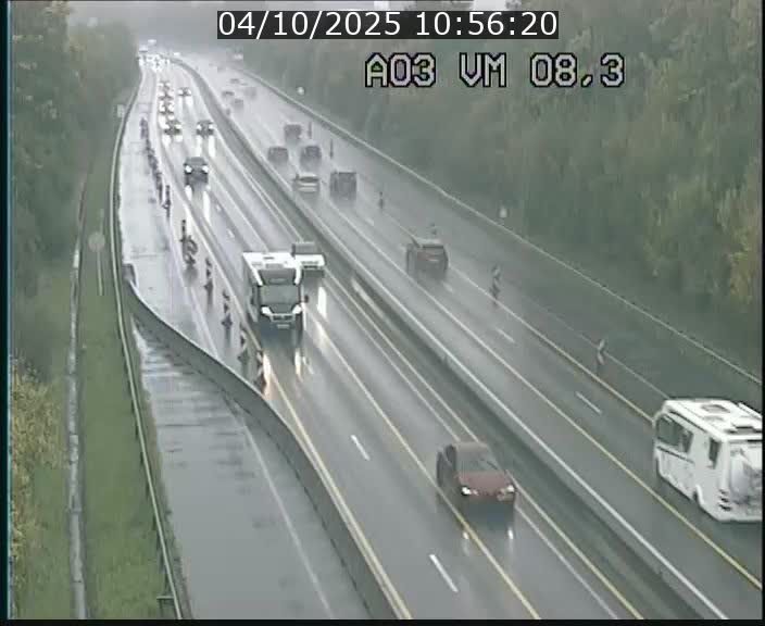 <h2>Traffic live webcam Luxembourg Bettembourg - A3 - BK 8.3 - direction France</h2>