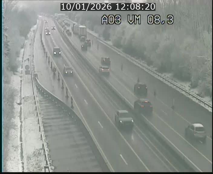 <h2>Traffic live webcam Luxembourg Bettembourg - A3 - BK 8.3 - direction France</h2>