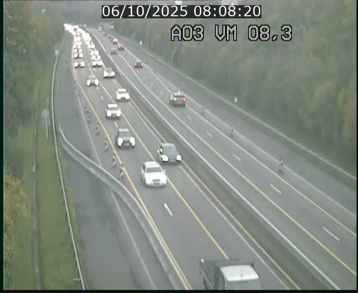 <h2>Traffic live webcam Luxembourg Bettembourg - A3 - BK 8.3 - direction France</h2>
