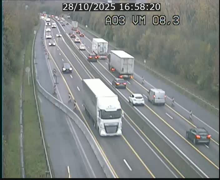 <h2>Traffic live webcam Luxembourg Bettembourg - A3 - BK 8.3 - direction France</h2>