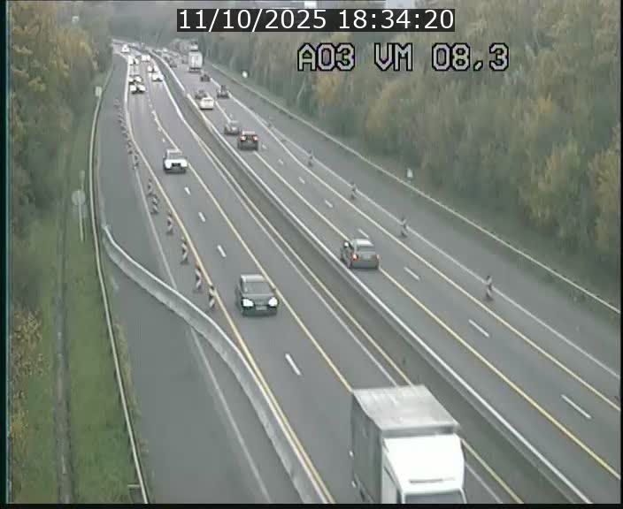 <h2>Traffic live webcam Luxembourg Bettembourg - A3 - BK 8.3 - direction France</h2>