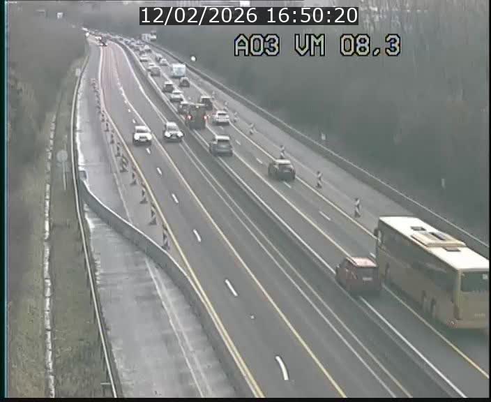 <h2>Traffic live webcam Luxembourg Bettembourg - A3 - BK 8.3 - direction France</h2>