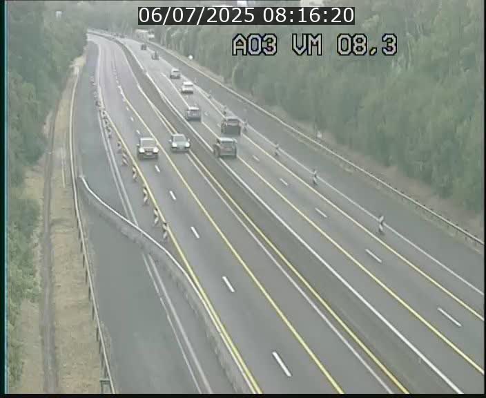 <h2>Traffic live webcam Luxembourg Bettembourg - A3 - BK 8.3 - direction France</h2>