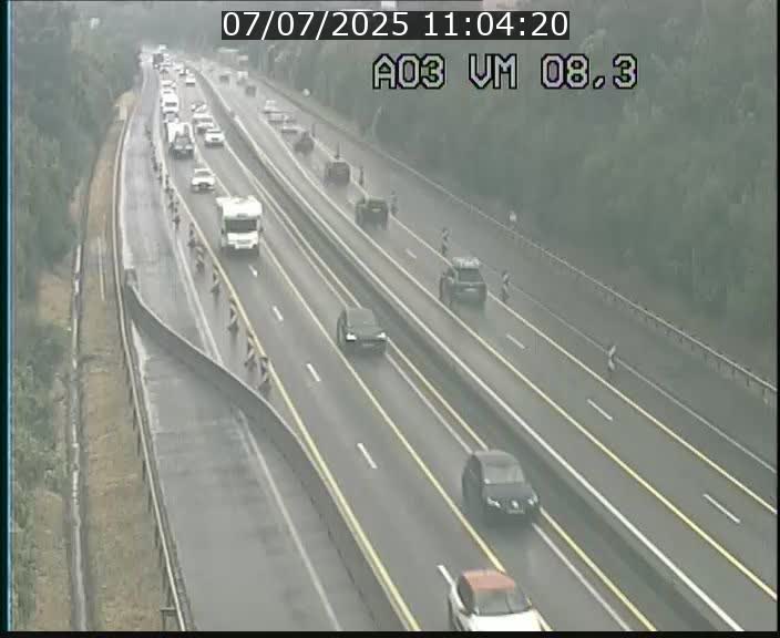 <h2>Traffic live webcam Luxembourg Bettembourg - A3 - BK 8.3 - direction France</h2>
