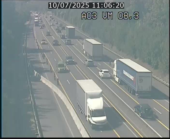 <h2>Traffic live webcam Luxembourg Bettembourg - A3 - BK 8.3 - direction France</h2>