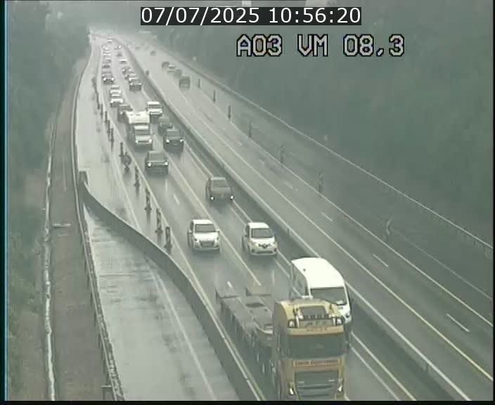 <h2>Traffic live webcam Luxembourg Bettembourg - A3 - BK 8.3 - direction France</h2>