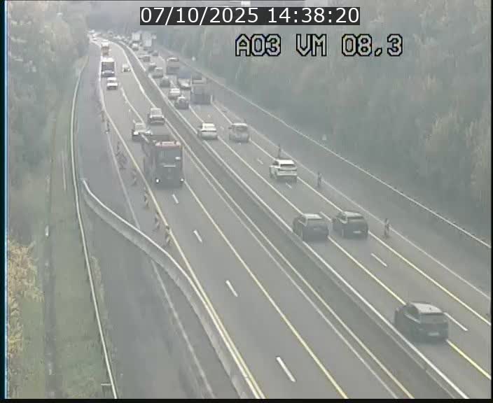 <h2>Traffic live webcam Luxembourg Bettembourg - A3 - BK 8.3 - direction France</h2>