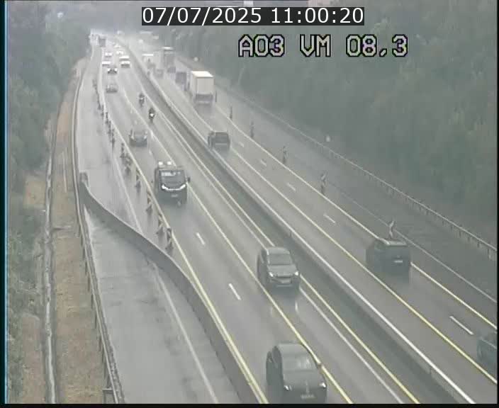 <h2>Traffic live webcam Luxembourg Bettembourg - A3 - BK 8.3 - direction France</h2>