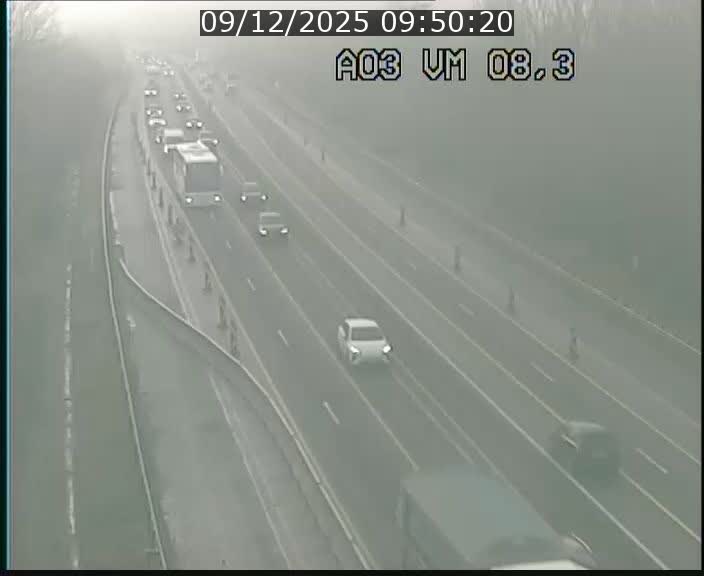 <h2>Traffic live webcam Luxembourg Bettembourg - A3 - BK 8.3 - direction France</h2>