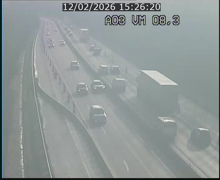 <h2>Traffic live webcam Luxembourg Bettembourg - A3 - BK 8.3 - direction France</h2>