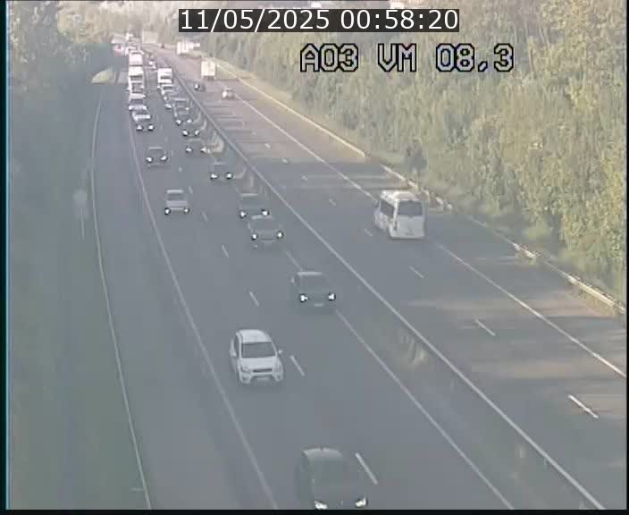 <h2>Traffic live webcam Luxembourg Bettembourg - A3 - BK 8.3 - direction France</h2>