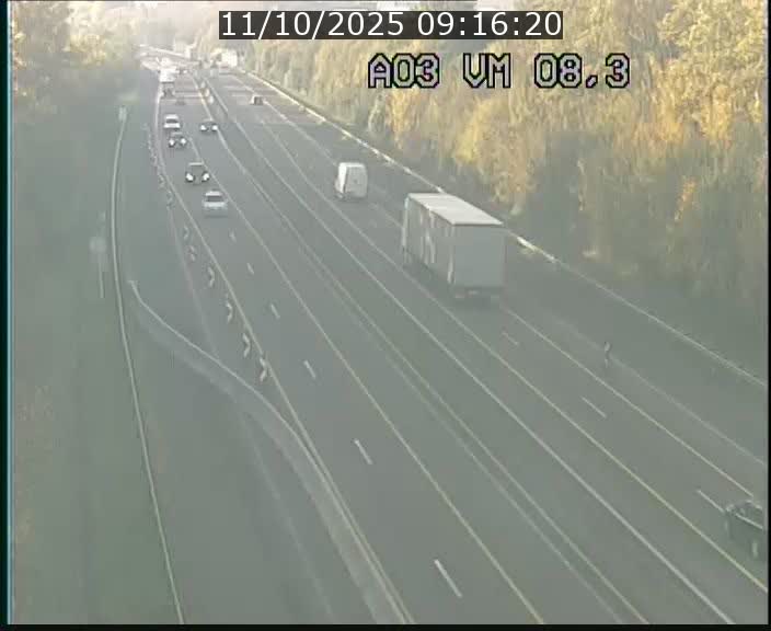 <h2>Traffic live webcam Luxembourg Bettembourg - A3 - BK 8.3 - direction France</h2>
