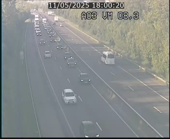<h2>Traffic live webcam Luxembourg Bettembourg - A3 - BK 8.3 - direction France</h2>