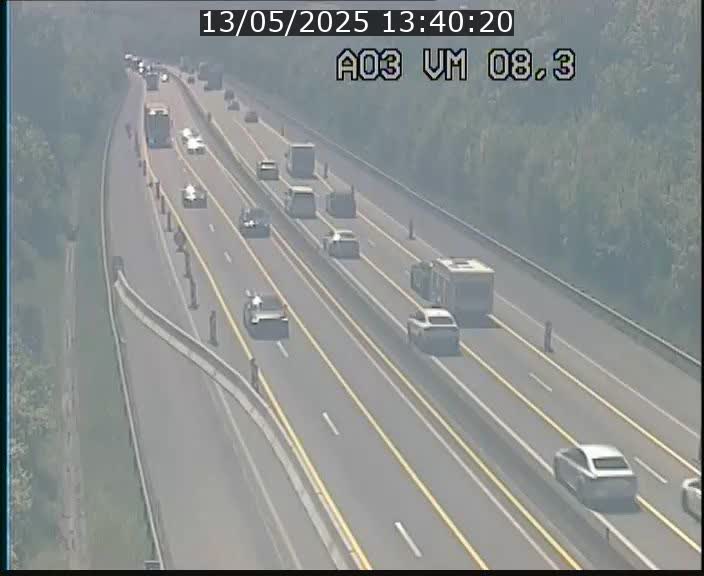 <h2>Traffic live webcam Luxembourg Bettembourg - A3 - BK 8.3 - direction France</h2>