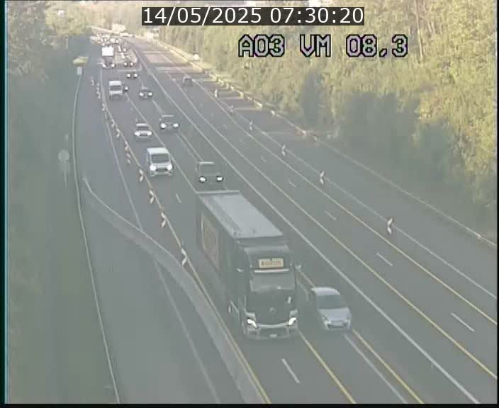 <h2>Traffic live webcam Luxembourg Bettembourg - A3 - BK 8.3 - direction France</h2>