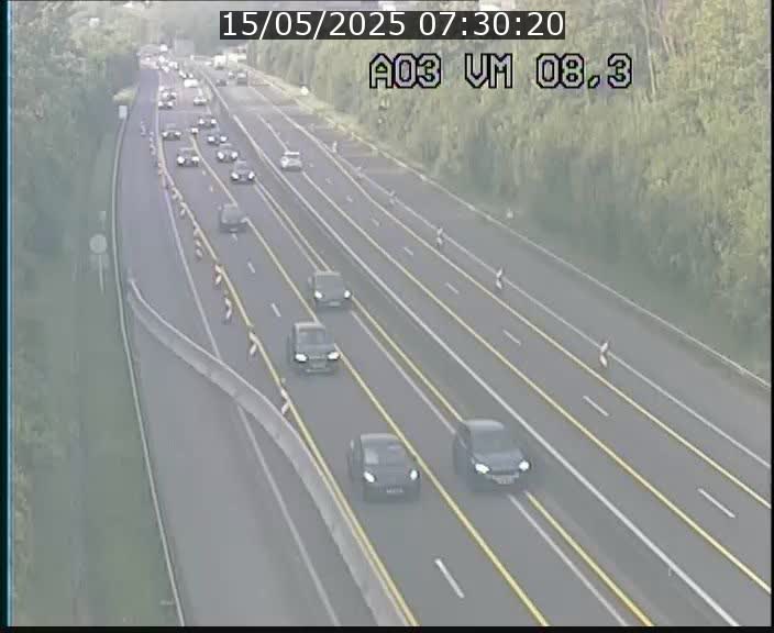 <h2>Traffic live webcam Luxembourg Bettembourg - A3 - BK 8.3 - direction France</h2>