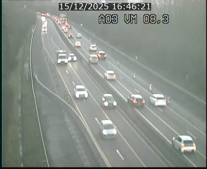 <h2>Traffic live webcam Luxembourg Bettembourg - A3 - BK 8.3 - direction France</h2>