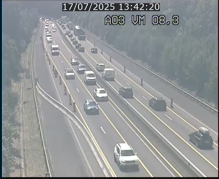 <h2>Traffic live webcam Luxembourg Bettembourg - A3 - BK 8.3 - direction France</h2>
