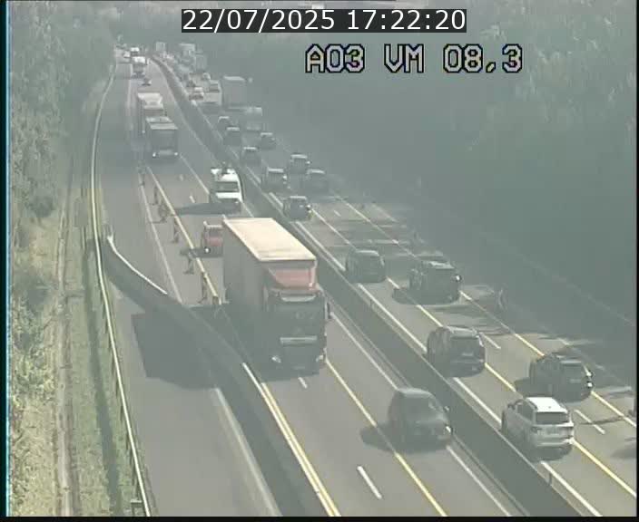 <h2>Traffic live webcam Luxembourg Bettembourg - A3 - BK 8.3 - direction France</h2>