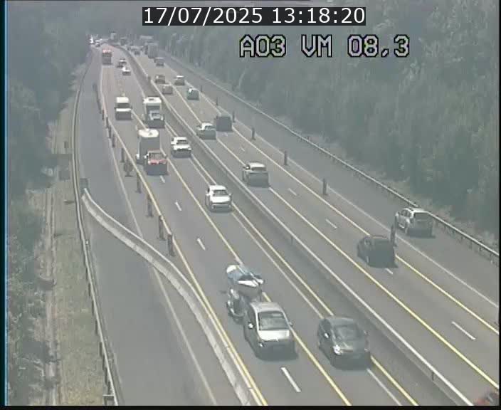 <h2>Traffic live webcam Luxembourg Bettembourg - A3 - BK 8.3 - direction France</h2>