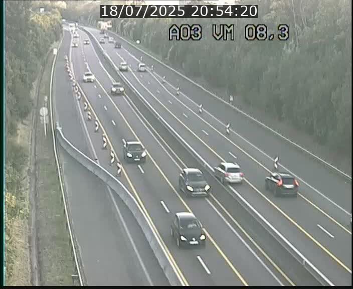 <h2>Traffic live webcam Luxembourg Bettembourg - A3 - BK 8.3 - direction France</h2>
