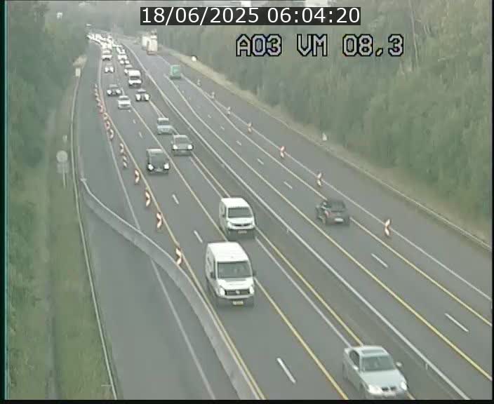 Traffic live webcam Luxembourg Bettembourg - A3 - BK 8.3 - direction France