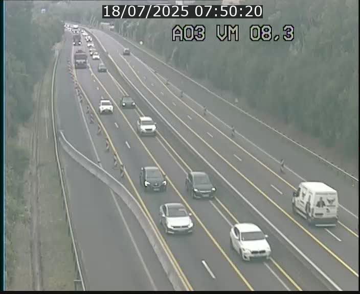 <h2>Traffic live webcam Luxembourg Bettembourg - A3 - BK 8.3 - direction France</h2>