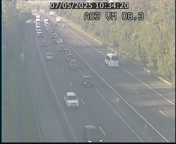 Traffic live webcam Luxembourg Bettembourg - A3 - BK 8.3 - direction France