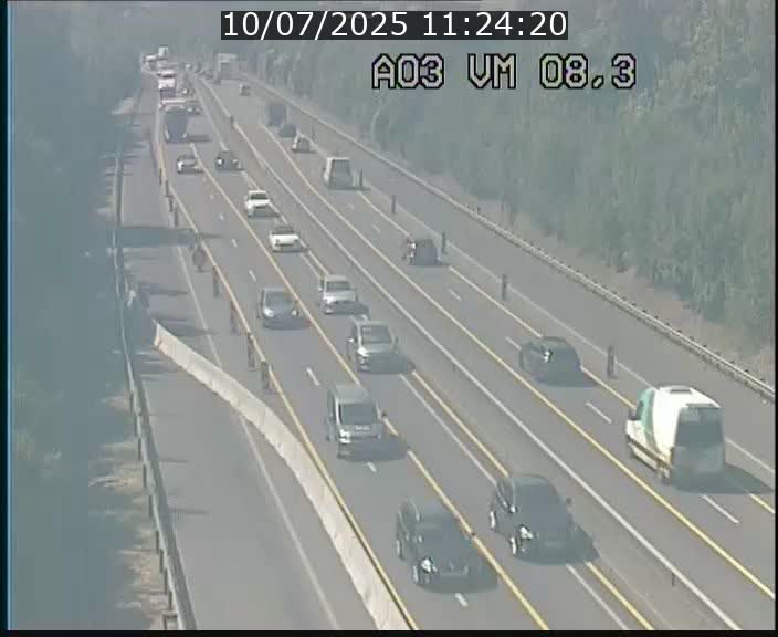 Traffic live webcam Luxembourg Bettembourg - A3 - BK 8.3 - direction France
