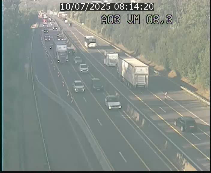 Traffic live webcam Luxembourg Bettembourg - A3 - BK 8.3 - direction France