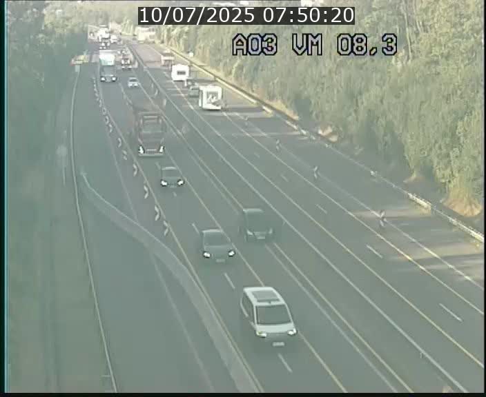 Traffic live webcam Luxembourg Bettembourg - A3 - BK 8.3 - direction France