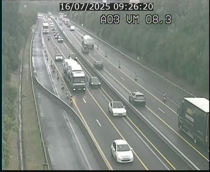 Traffic live webcam Luxembourg Bettembourg - A3 - BK 8.3 - direction France