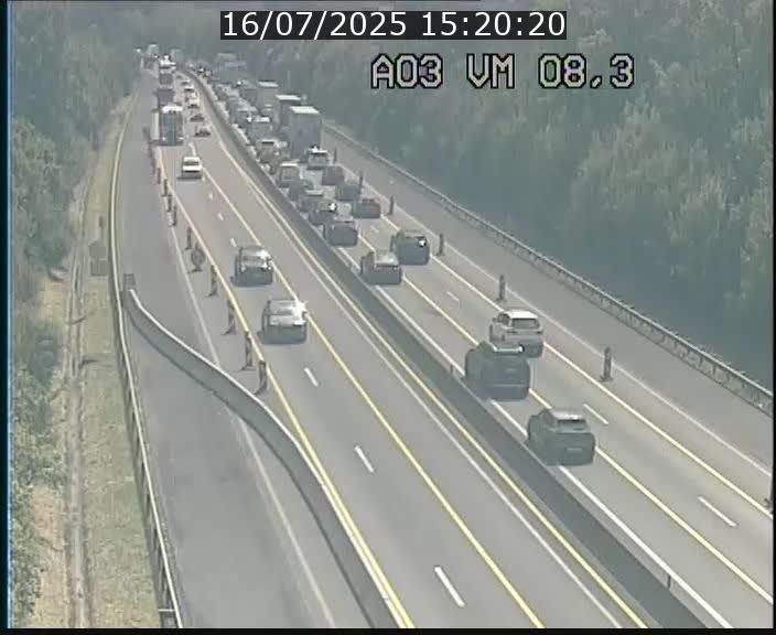 Traffic live webcam Luxembourg Bettembourg - A3 - BK 8.3 - direction France