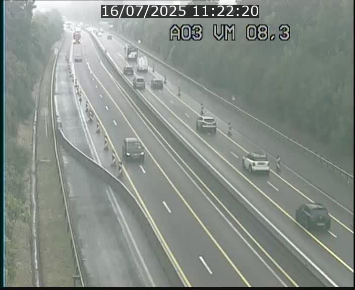 Traffic live webcam Luxembourg Bettembourg - A3 - BK 8.3 - direction France