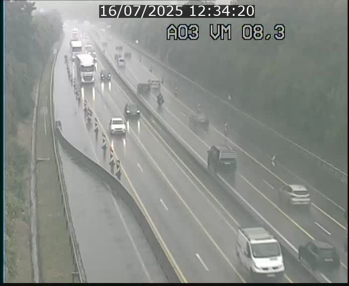 Traffic live webcam Luxembourg Bettembourg - A3 - BK 8.3 - direction France