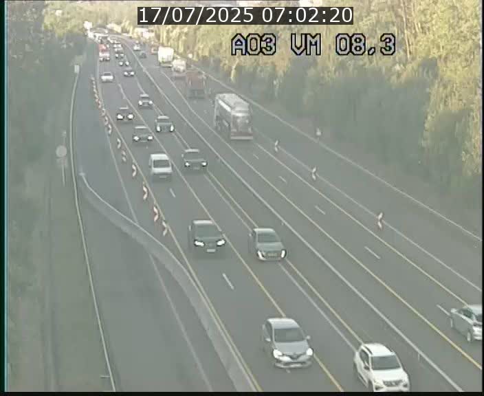Traffic live webcam Luxembourg Bettembourg - A3 - BK 8.3 - direction France